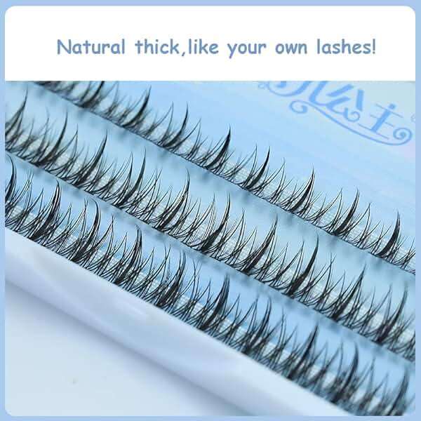 LASGOOS DIY Eyelash Extensions Angel Eyelashes Natural Home Grafted Sandwich False Fake Individual Eyelashes Cluster Lashes Flower Fairy Eye Makeup 9/10/11mm Pack Wholesale - Image 4
