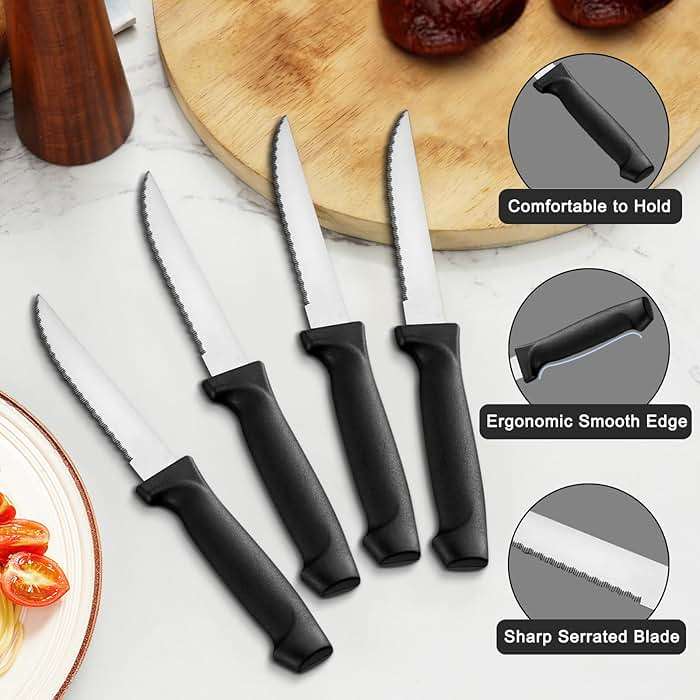 Pleafind 72-Pieces Silverware Set for 12, Flatware Set with Steak Knives, Stainless Steel Cutlery Set, Include Forks Spoons and Knives Set, Dishwasher Safe Utensil Sets for Home Restaurant - Image 6