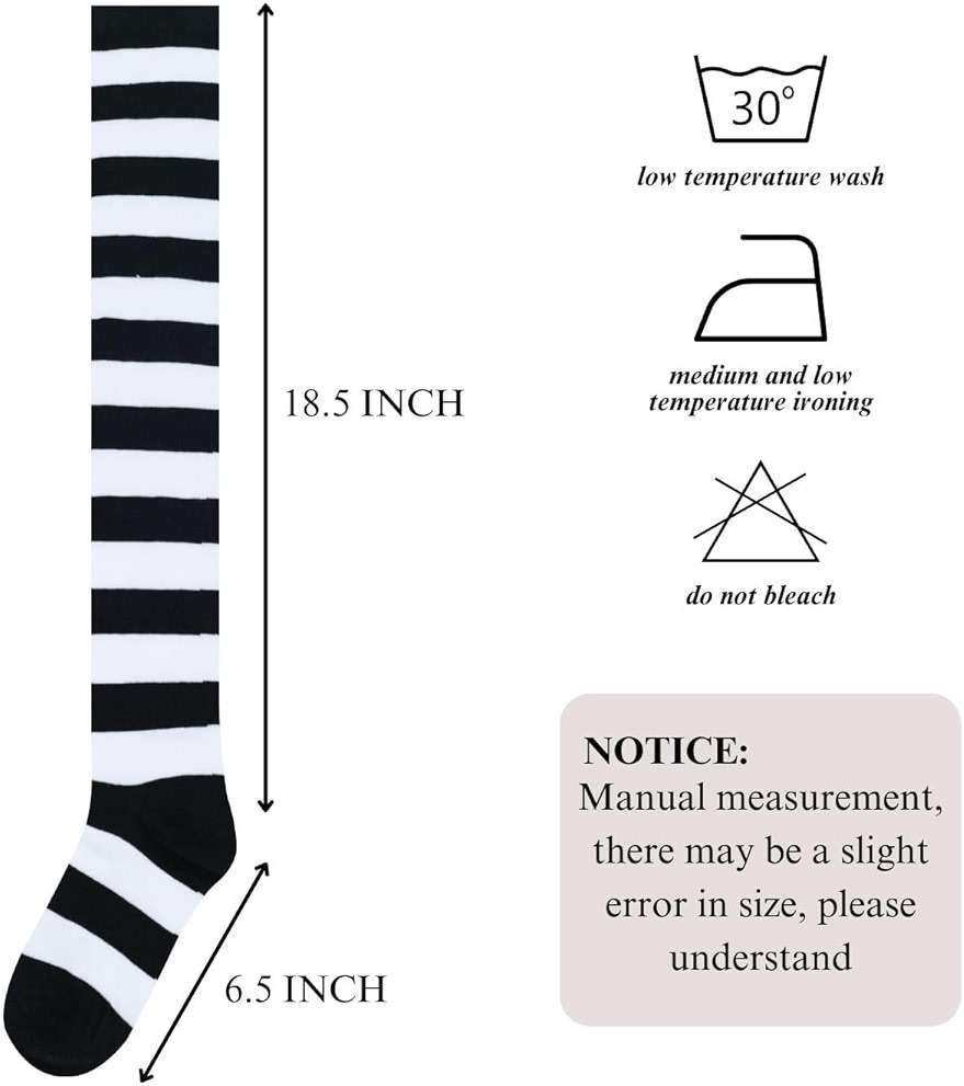 Intgoodluckycc Over The Knee Socks, Thigh High Socks for Women, Long Knee High Stockings - Image 2