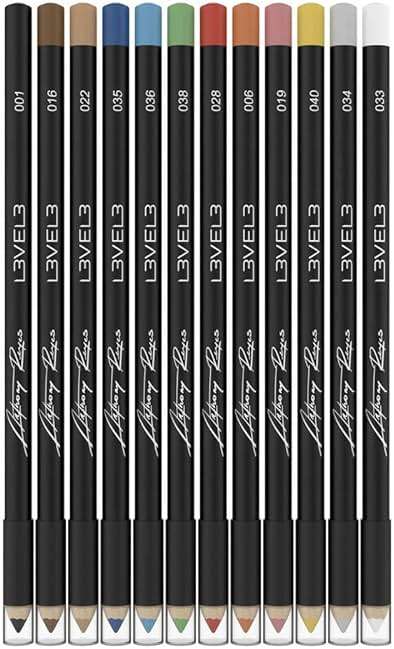 Level 3 Colored Line Pencils - Barber Pencil for Hairline, Beard and Hair Tattoo Designs - Haircut Contour and Edge Up Pencil for Men and Barbers - Image 1
