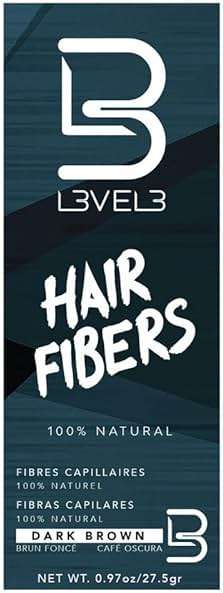 L3 Hair Fibers - Cover Bald Spot or Thinning Hair - Natural Looking Finish - Instant Grey Coverage and Thicker Hair (Brown) - Image 1
