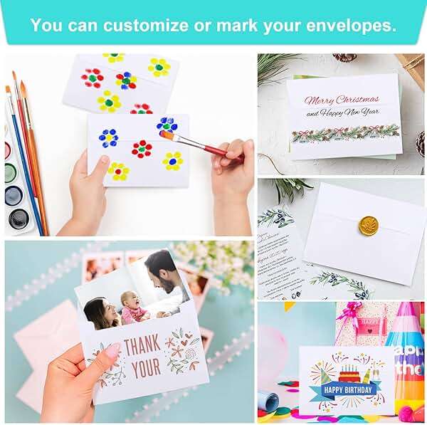 90 Packs A1 Envelopes, 3.625x5.125" Envelopes White, Small Envelope RSVP Envelope, Self Seal for Weddings, Photos, Postcards, Greeting Cards, Mailing - Image 6