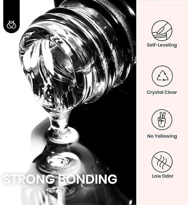 Beetles Gel Nail Glue and No Wipe Top Coat Kit, 2Pcs 15ml 9 in 1 UV Nail Glue for Acrylic Nail Tips Clear Press On Nails, Easy Nail Extension Gel, Soak Off LED Shine Finish DIY Home Manicure - Image 4