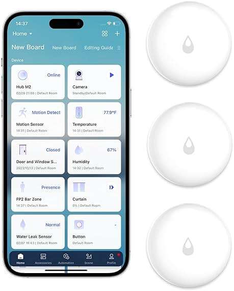 Aqara Water Leak Sensor 3 Pack, Zigbee Wireless Water Leak Detector for Alarm System and Smart Home Automation, Requires AQARA HUB, App Notifications, for Kitchen, Bathroom, Basement, Works with IFTTT - Image 1