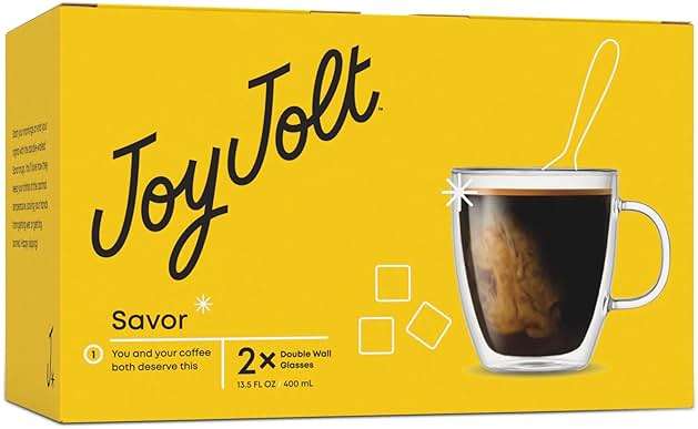 JoyJolt Savor Double Wall Insulated Glasses - Coffee Mugs (Set of 2) - 13.5-Ounces - Image 8