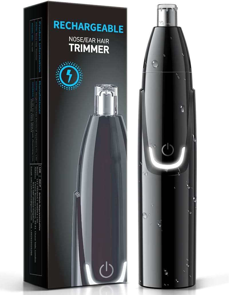 ZORAMI Rechargeable Ear and Nose Hair Trimmer - 2026 Professional Painless Eyebrow & Facial Hair Trimmer for Men Women, Powerful Motor and Dual-Edge Blades for Smoother Cutting Black - Image 1