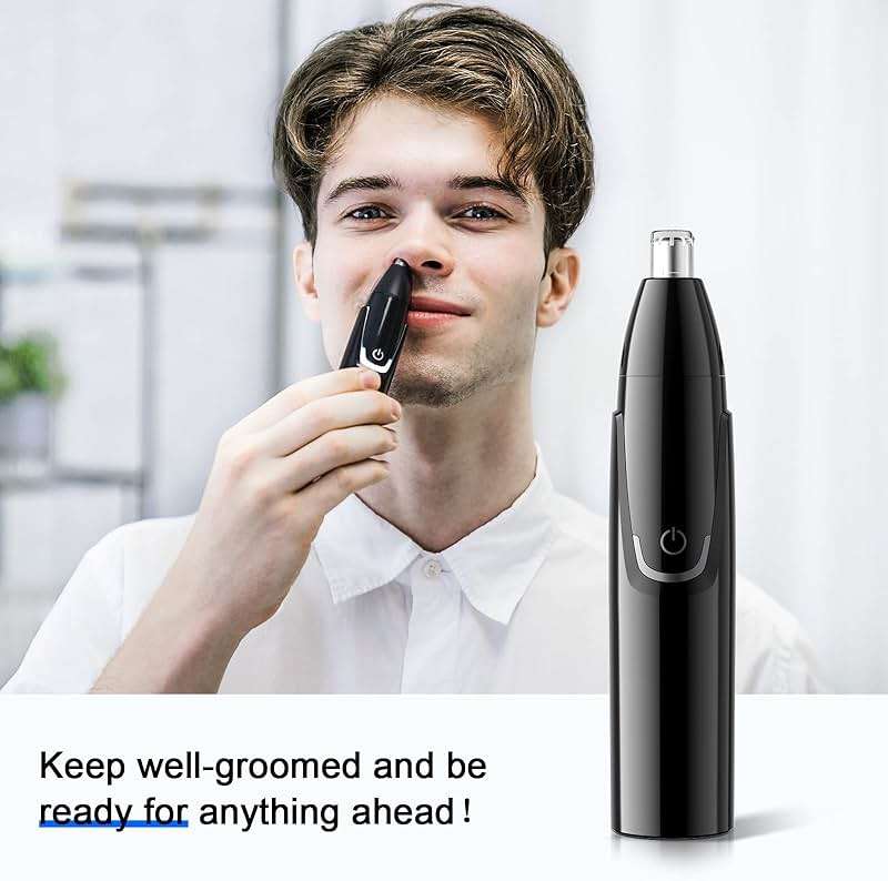 ZORAMI Rechargeable Ear and Nose Hair Trimmer - 2026 Professional Painless Eyebrow & Facial Hair Trimmer for Men Women, Powerful Motor and Dual-Edge Blades for Smoother Cutting Black - Image 6