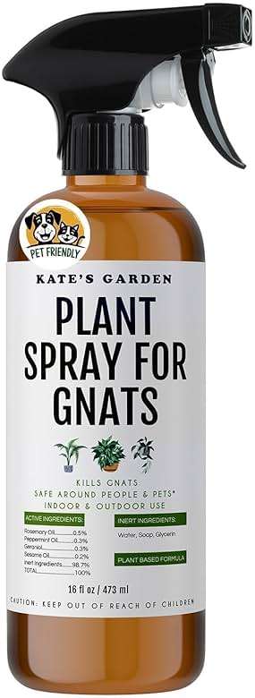Kate's Garden Plant Spray for Insects & Getting Rid of Gnats. Fungus Gnat Killer & Bug Spray for Indoor Plants (16oz, Pet Safe, Non Toxic) - Image 1