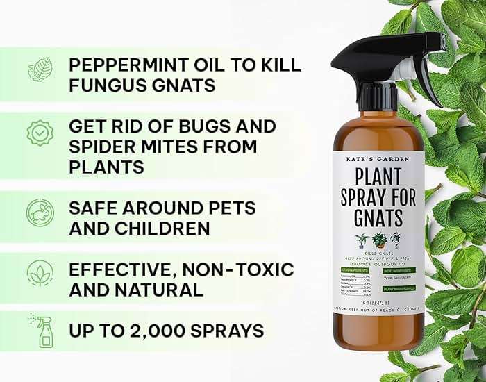 Kate's Garden Plant Spray for Insects & Getting Rid of Gnats. Fungus Gnat Killer & Bug Spray for Indoor Plants (16oz, Pet Safe, Non Toxic) - Image 2