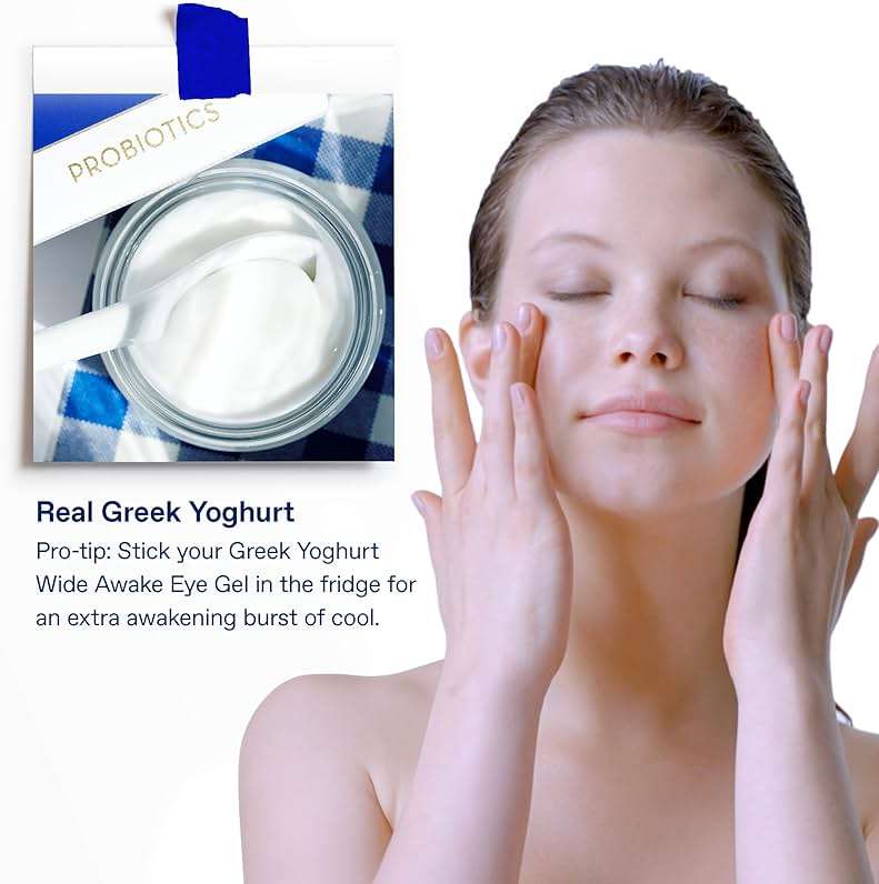 KORRES Greek Yoghurt Wide Awake Eye Gel Serum with Hyaluronic Acid & Caffeine for Dark Circles & Puffy Eyes, Roller Ball, Brightening & Hydrating, 0.51 fl oz - Image 5