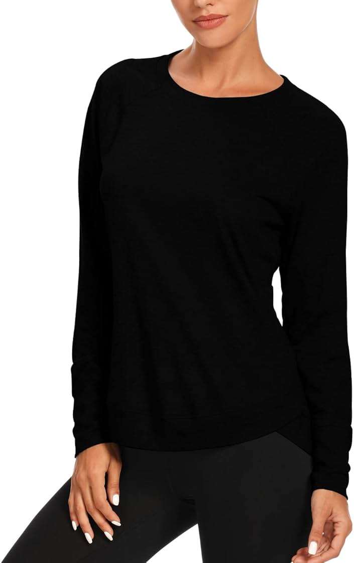 Muzniuer Womens Long Sleeve Workout Shirts-Long Sleeve Shirts for Women Yoga Sports Running Shirt Workout Top - Image 1