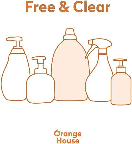 ORANGE HOUSE Natural Liquid Hand Soap, Food-Grade Orange Oil Moisturizing Hand Wash, Plant-Based & Hypoallergenic, Gentle on Skin, Non-Toxic Citrus Scented Soap, 12 Fl Oz (6 Pack) - Image 8