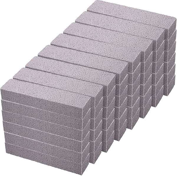 Chinco 48 Packs Pumice Stick for Cheaning, Pumice Scouring Stone Pad Removing Stain Grime Without Leaving Scratches for Kitchen Oven Stove Home Bathroom Toilet Pool House Cleaning Supplies - Image 1