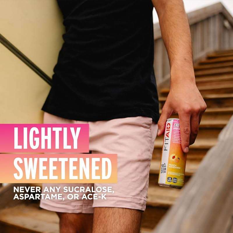 LIFEAID FITAID Energy, 200mg Natural Caffeine, Keto, Variety Pack, Optimum Performance Formula: BCAAs, Quercetin, Electrolytes, Omega-3s, 15 Calories, Paleo, Vegan & Gluten-Free, 12 Fl Oz (Pack of 12) - Image 5