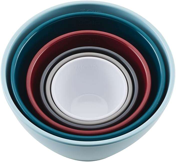 Rachael Ray Tools and Gadgets Nesting/Stackable Measuring Cups Set, 6 Piece - Assorted Colors - Image 9