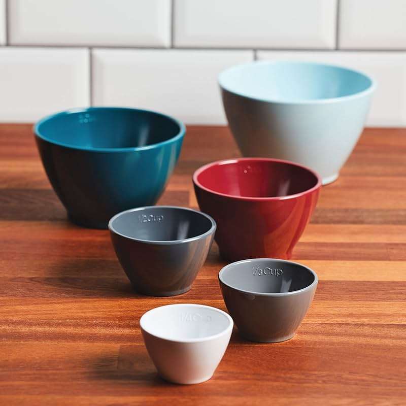 Rachael Ray Tools and Gadgets Nesting/Stackable Measuring Cups Set, 6 Piece - Assorted Colors - Image 10