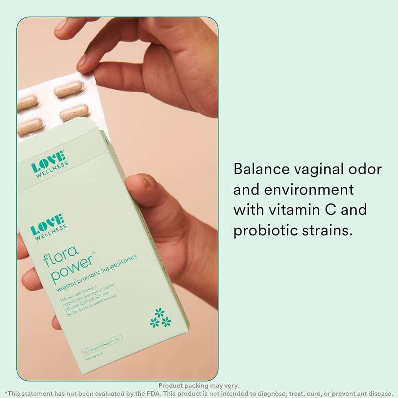 Love Wellness Flora Power | Vaginal Probiotic Suppositories with Vitamin C | Supports pH Balance & Vaginal Health | Fragrance-Free, Non-GMO & Paraben-Free | 10 Count - Image 4