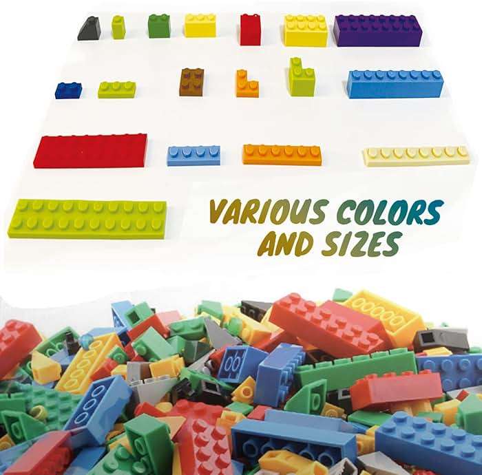 HUIZDQ 1500 Pieces Building Bricks, Classic Bulk Small Blocks, Classic Bricks Set Basic Building Blocks Compatible with All Major Brands - Image 5