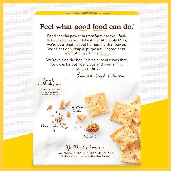 Simple Mills Almond Flour Crackers, Family Size, Fine Ground Sea Salt - Gluten Free, Vegan, Healthy Snacks, 7 Ounce (Pack of 2) - Image 5