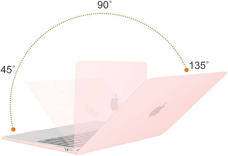 MOSISO Compatible with MacBook Air 13 inch Case M1 Chip 2021-2018 Release A2337 A2179 A1932, Plastic Hard Shell&Keyboard Cover&Screen Film&Storage Bag for MacBook Air 13.3 inch Case, Chalk Pink - Image 4