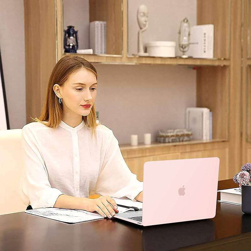 MOSISO Compatible with MacBook Air 13 inch Case M1 Chip 2021-2018 Release A2337 A2179 A1932, Plastic Hard Shell&Keyboard Cover&Screen Film&Storage Bag for MacBook Air 13.3 inch Case, Chalk Pink - Image 6
