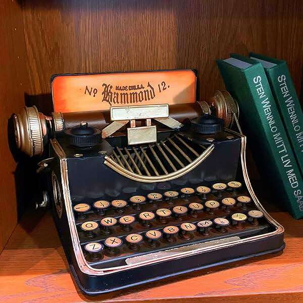 VANLAXY Money Bank Retro Vintage Tin Antique Typewriter Model Piggy Bank Coin Bank Classic Decoration for Home Shoot Movie Props - Image 2