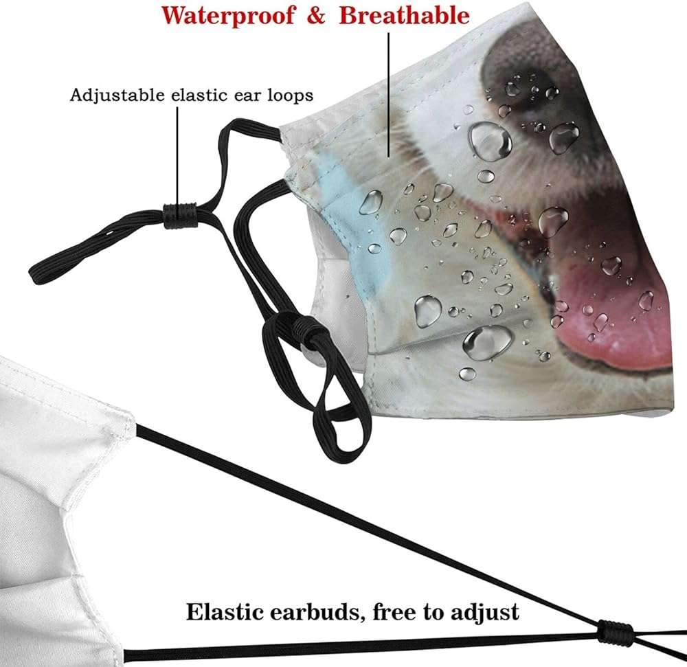 Funny Animals Mask Cartoon Aniaml Face Mask Cute Mask Adjustable Breathable with 2 filters for Women Men - Image 4