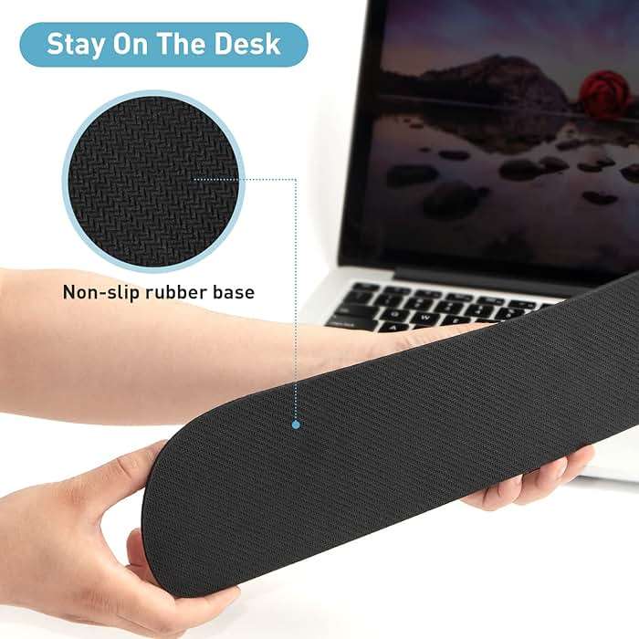Yolanda Keyboard Wrist Rest Memory Foam, Easy Typing Pain Relief, Keyboard Mouse Pad Set for Computer, Laptop, Home & Office - Image 5