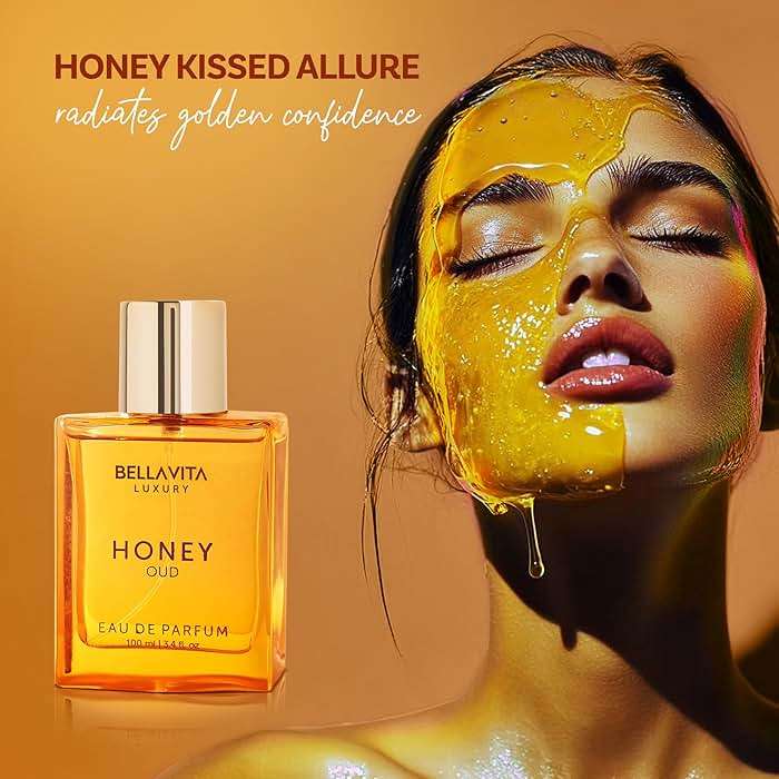 Bellavita Luxury Honey Oud Eau de Parfum | 100 ml (3.4 fl.oz.) | Perfume for Men and Women | Sweet Honey, Bergamot, Oud, and Amber Notes | Women's Day Special - Image 5