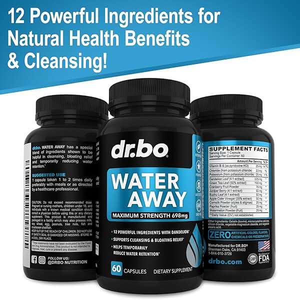 Water Pills Diuretics for Water Retention - Natural Swelling Away Pills Herbal Diuretic Supplements for Stomach Bloating Leg Swelling Relief - Reduce Fluid Pill Bloat for Swollen Legs Feet Supplement - Image 8