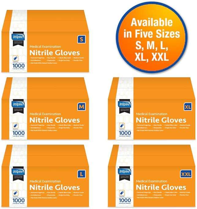 Inspire Nitrile Exam Gloves | The Original Quality Stretch Nitrile Cobalt Blue | 4.5 Gloves Disposable Latex Free Medical EMT - Image 2