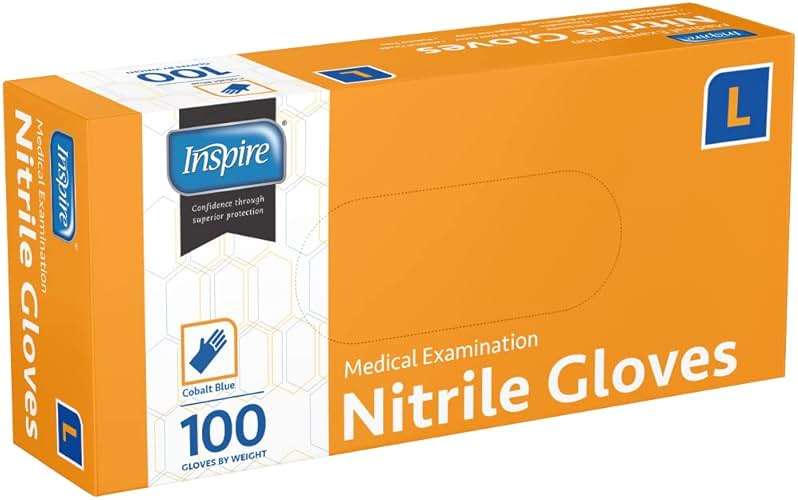 Inspire Nitrile Exam Gloves | The Original Quality Stretch Nitrile Cobalt Blue | 4.5 Gloves Disposable Latex Free Medical EMT - Image 5