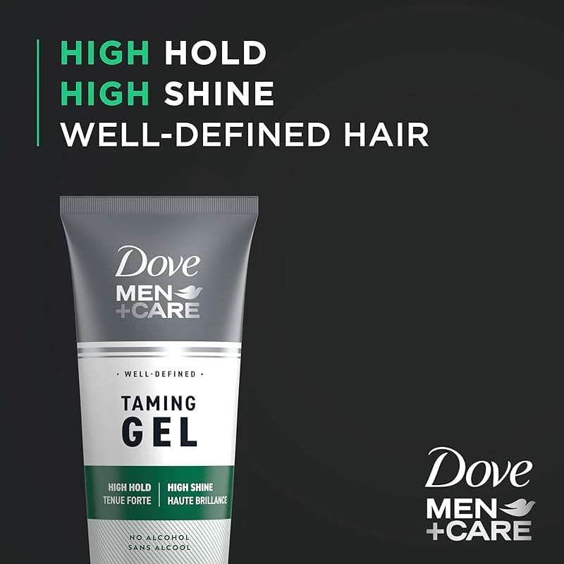 DOVE MEN + CARE Styling Gel 3 count Hair Taming Gel for a Strong Hold Hair Styling Product for Thicker and Healthier Looking Hair 7 oz - Image 3