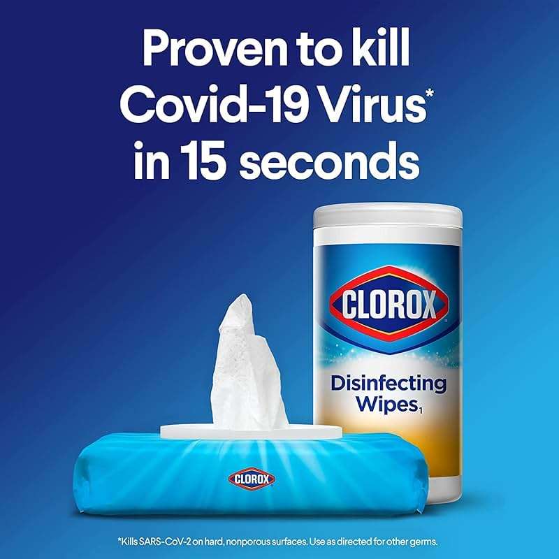Clorox Cleaning Bundle Disinfecting Mist Lemon and Orange Blossom Scent (1 Spray Bottle & 1 Refill, 16 Fl Oz Each) Disinfecting Wipes (3-Pack, 75ct Each) - Image 10