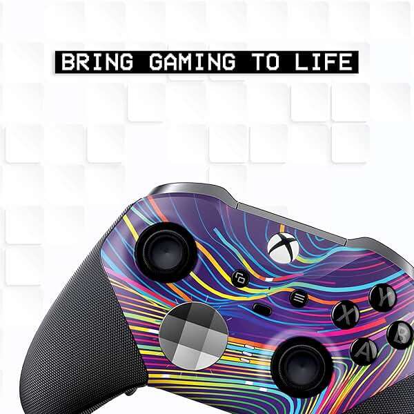 Moving Abstract Customised Wireless Controller for Elite by BCB. Original Elite Series 2 Controller Compatible with X-box One/Series X & S. Customized with Water Transfer Printing (Not a Skin) - Image 4