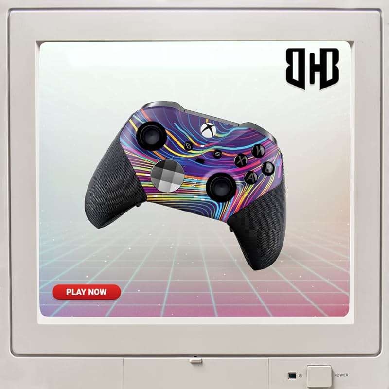 Moving Abstract Customised Wireless Controller for Elite by BCB. Original Elite Series 2 Controller Compatible with X-box One/Series X & S. Customized with Water Transfer Printing (Not a Skin) - Image 6