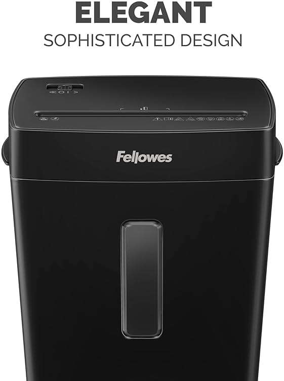 Fellowes P-40C 8 Sheet Cross-Cut Deskside Paper Shredder for Home Office - Image 7