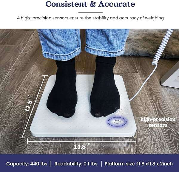 Tetuga Medical Scale - Heavy Duty 440 lb High Capacity Wrestling Scale for Body Weight with Easy to Read LCD Display Physician Scale, Professional Medical Grade Scale for Doctor Home Gym Office - Image 5