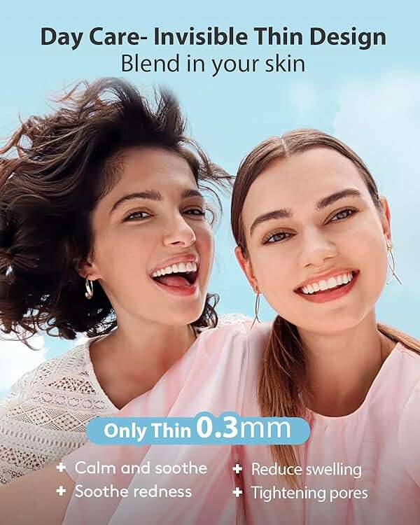 LitBear Acne Pimple Patches- Day and Night 4 Sizes 180 Dots Thin & Thick Hydrocolloid Patches with Witch Hazel, Tea Tree & Calendula Oil, Pimple Stickers for Covering Zits, Blemishes, Spots, Acne Dots - Image 3