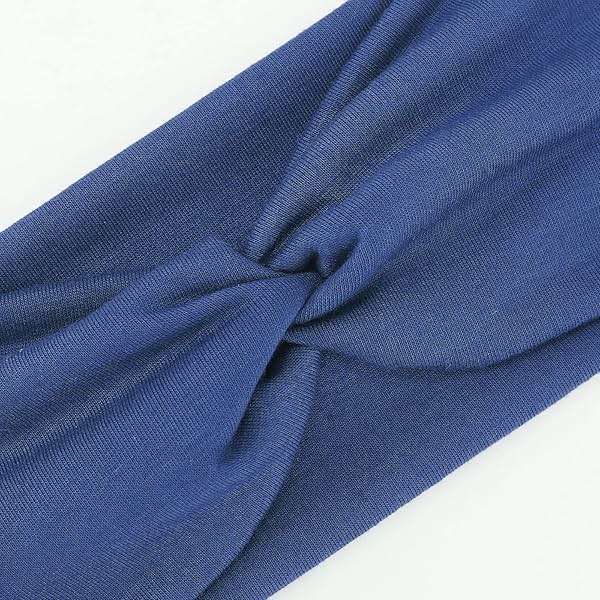 AQOKKA Elastic Knotted Headbands for Women Criss Cross Head Bands for Women's Hair Non Slip Boho Wrap Twisted Hair Accessories - Image 7