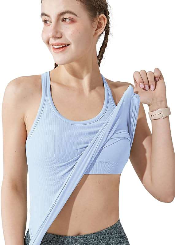 sphinx cat Yoga Racerback Tank Top for Women with Built in Bra,Women's Padded Sports Bra Fitness Workout Running Shirts - Image 1