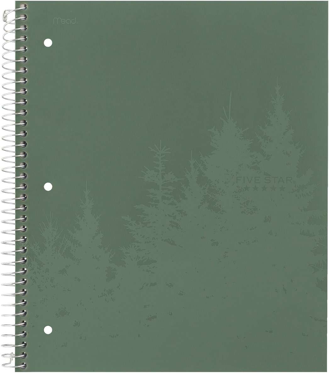 Five Star Spiral Notebook + Study App, 4 Pack, 1 Subject, Recycled College Ruled Paper, 8-1/2" x 11", 100 Sheets, Fights Ink Bleed, Includes 3 Colors + 1 Randomly Selected Color (820046-ECM24) - Image 7