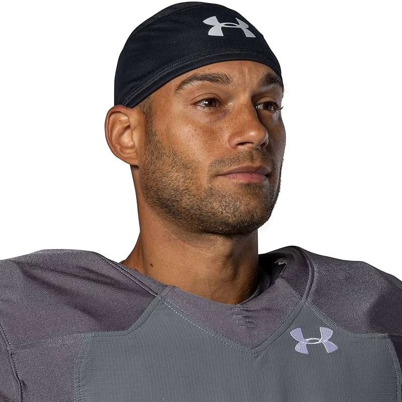 Under Armour Unisex Football Skull & Wave Cap, Cooling Helmet & Hair Cap with 4-Way Stretch & Elastic Fabric, OSFA - Image 3