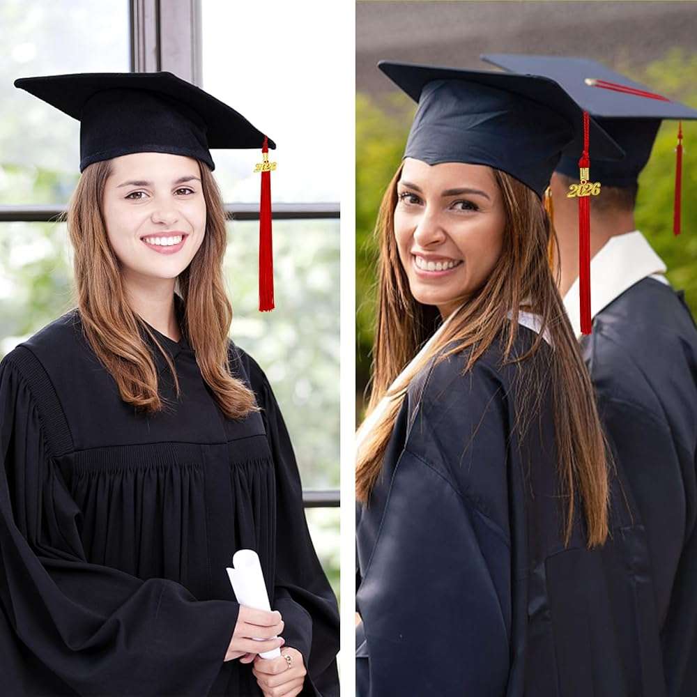 2026 Graduation Tassel Red with 2026 Year Gold Charm for Graduation Ceremony - Image 7