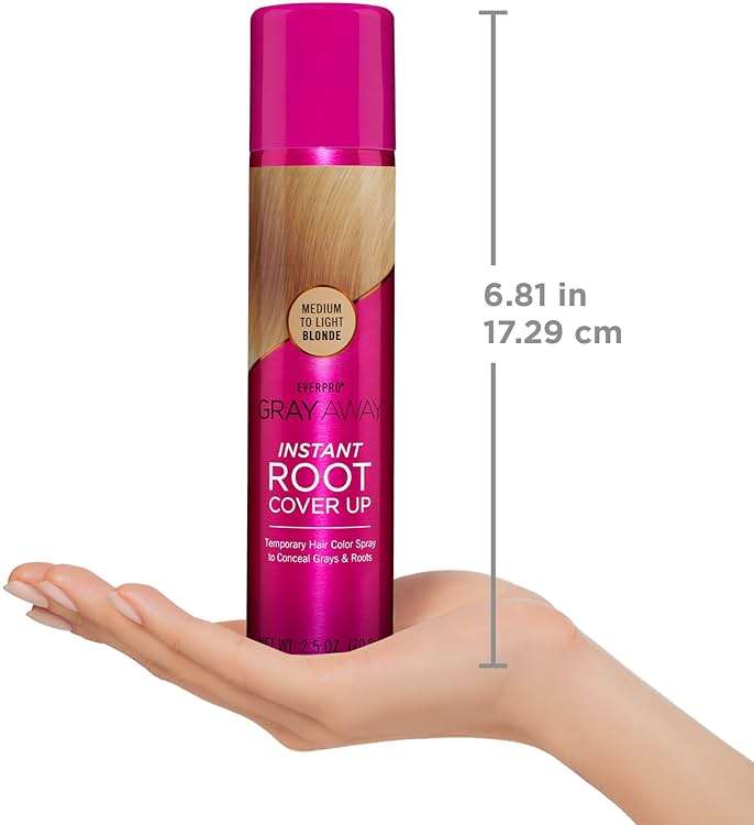 EVERPRO Gray Away Instant Root Cover Up Spray 2.5oz - Medium/Light Blonde - Image 6
