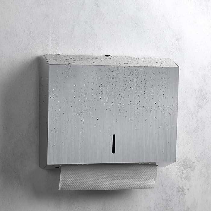 Comercial Paper Towel Dispenser Wall Mount, Stainless Steel Hand Towel Dispenser with Lock, Trifold/C Fold Paper Towel Holder for Bathroom Kitchen Office Public Places, Large Capacity Tissue Holder - Image 6