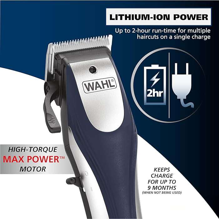 Wahl Lithium Ion Pro Rechargeable Cordless Hair Clippers for Men, Woman, & Children with Smart Charge Technology for Convenient at Home Haircutting - Model 79470 - Image 4