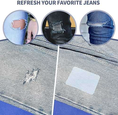 KING MOUNTAIN Iron-on Repair Patch 20 Pcs Pack,Denim Patches for Jeans Kit 3" by 4-1/4", 100% Cotton Denim Iron-on Repair Patch,Jeans and Clothing Repair and Decoration Kit (Five Color) - Image 3
