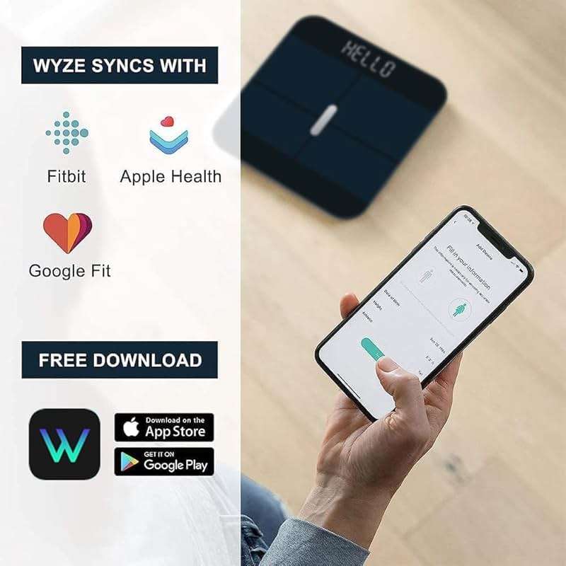 Wyze Smart Scale X - Digital Bathroom Scale for Body Weight, BMI, Body Fat, Muscle Mass, Heart Rate Monitor | Sync with Health Apps | for People, Baby & Pet, 400 lbs (Black) - Image 6