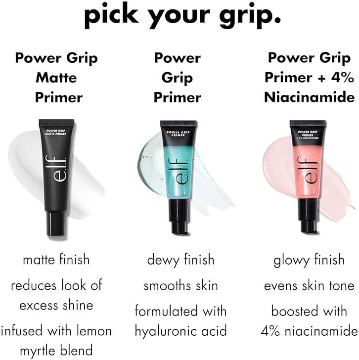 e.l.f. Power Grip Primer, Gel-Based & Hydrating Face Primer for Smoothing Skin & Gripping Makeup, Moisturizing & Priming, Vegan & Cruelty-Free, 0.811 Fl Oz - Image 4